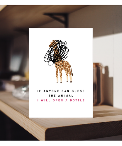 If Anyone Can Guess the Animal I Will Open a Bottle Dad Humour Card