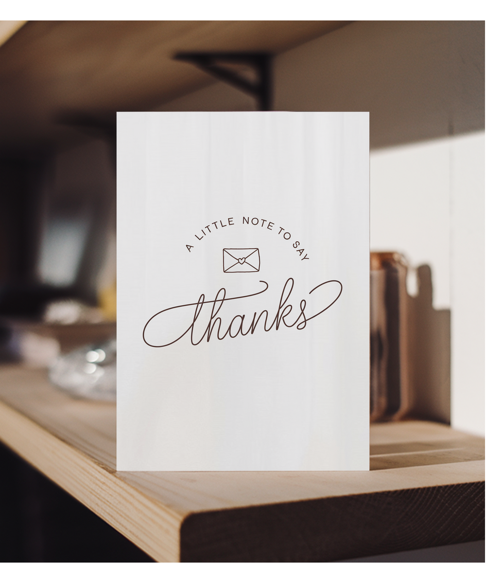 A Little Note to Say Thanks Card