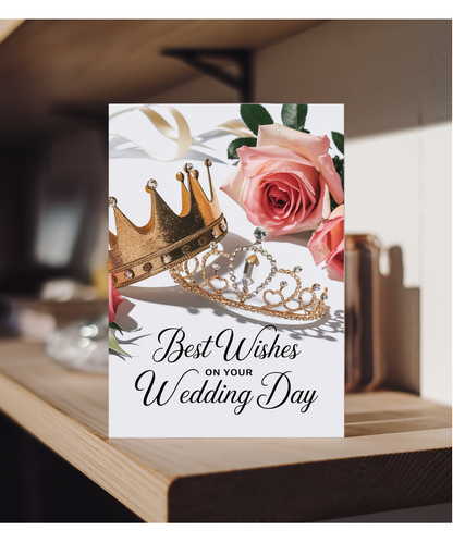 crown and tiara best wishes on your wedding day