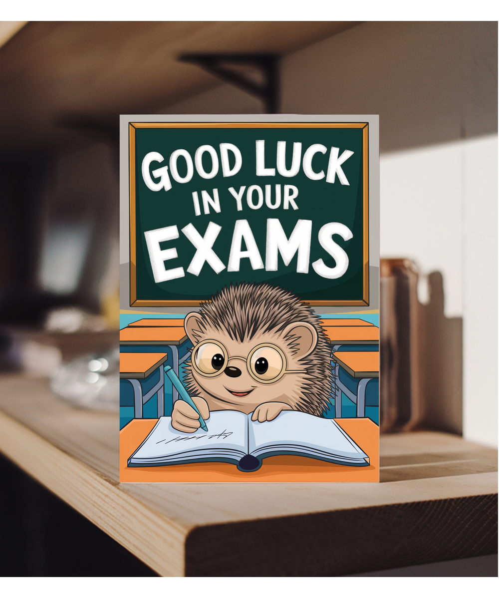 Good Luck in Your Exams Hedgehog