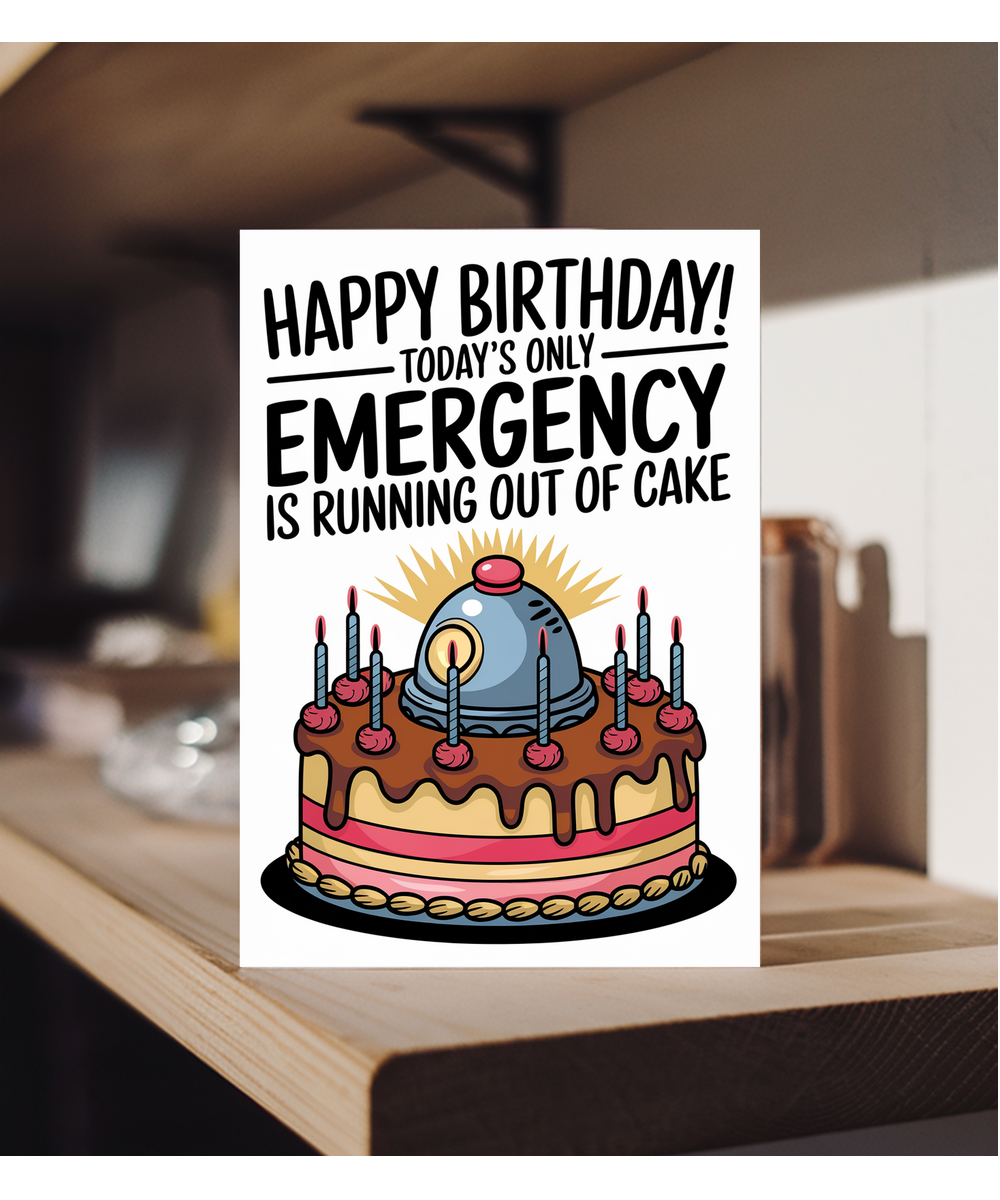 Happy Birthday Today’s Only Emergency is Running Out of Cake