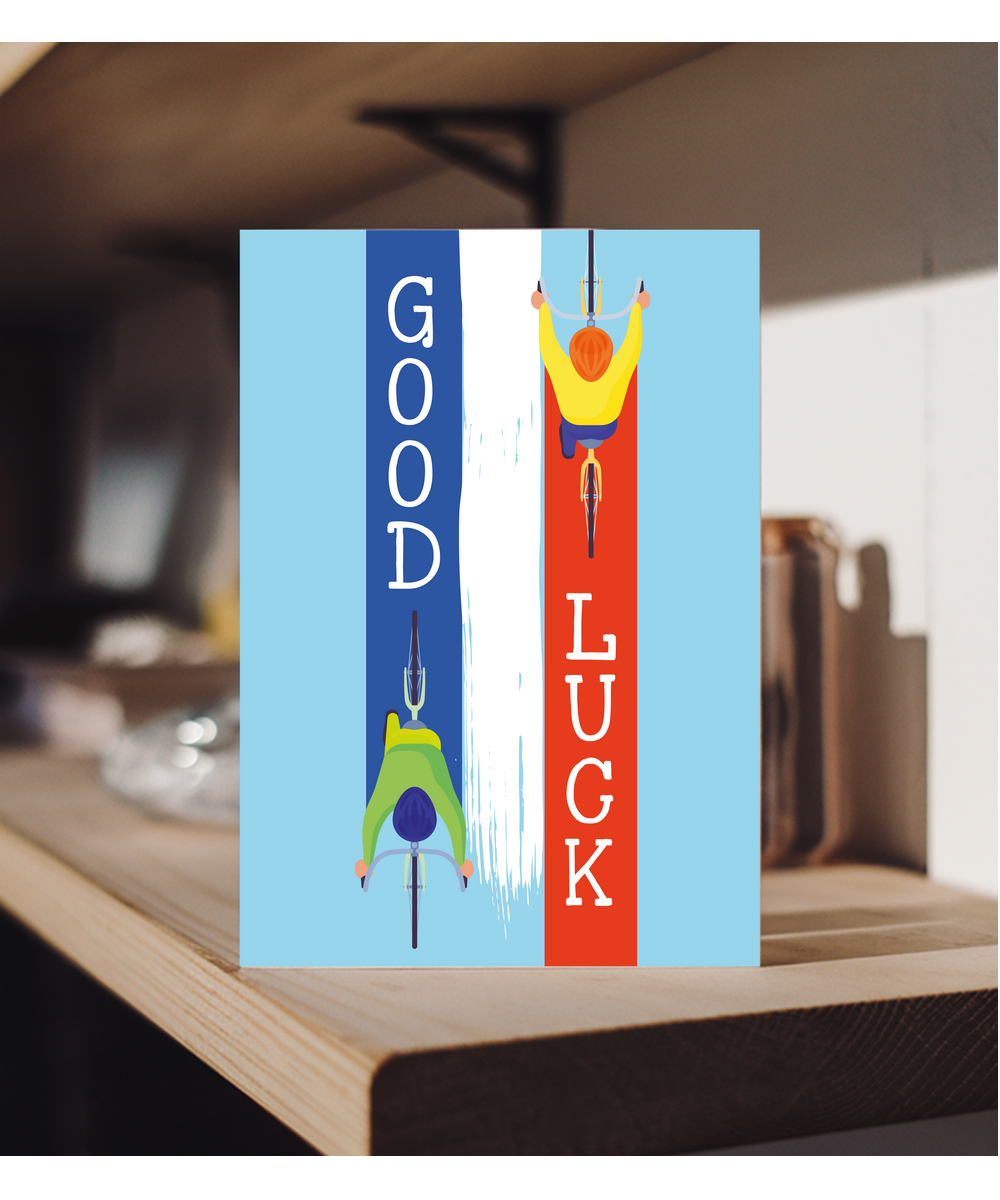 Good Luck Card for Cycling Race Sports Challenge in France
