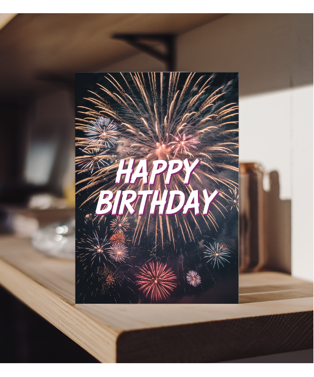 Bursting Fireworks and Bold Typography