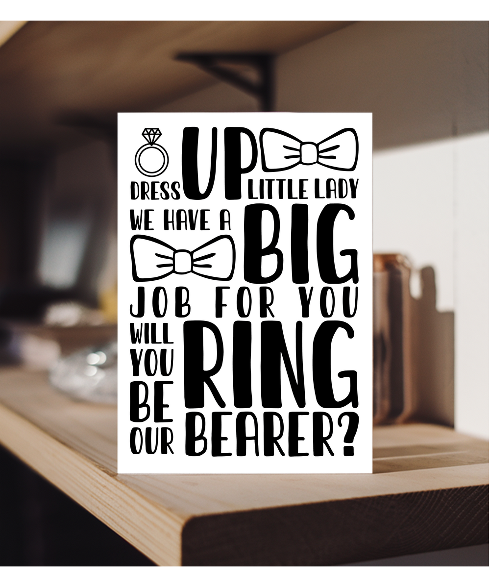 Will you be our ring bearer little lady