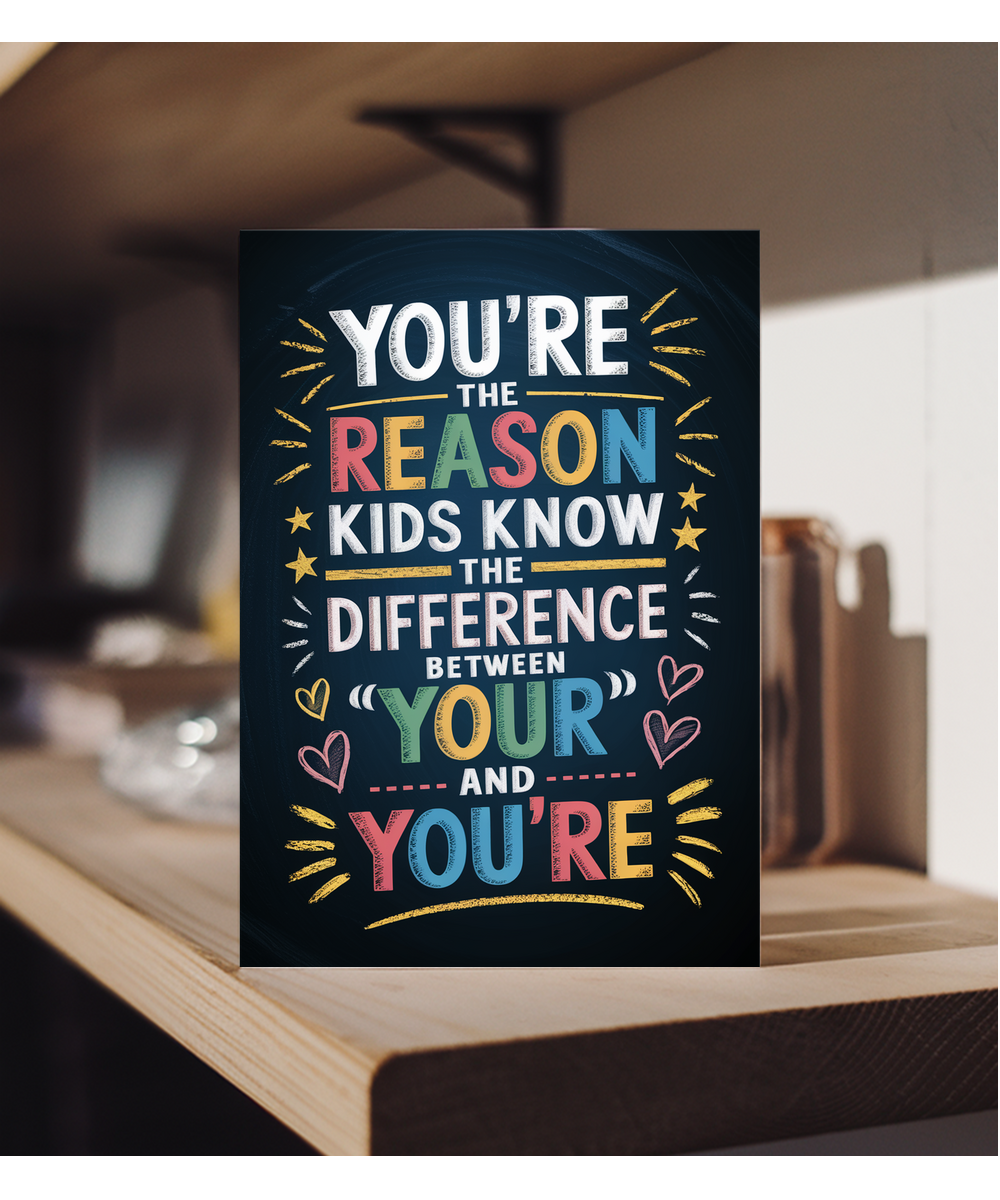 Birthday Card for Teacher Difference Between ‘Your’ and ‘You’re’