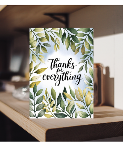 Thanks for Everything Card for mum dad