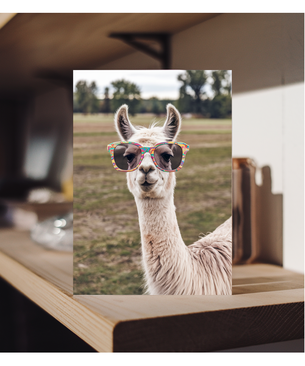 Llama in Funky Sunglasses