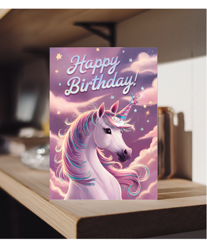 Happy Birthday! Fantasy Unicorn Horse