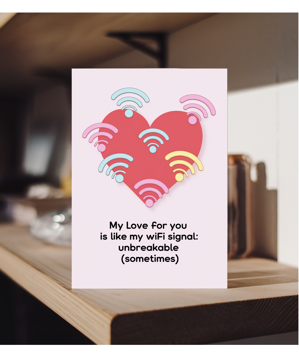 Anniversary card for husband Wife My Love for You is Unbreakable Sometimes