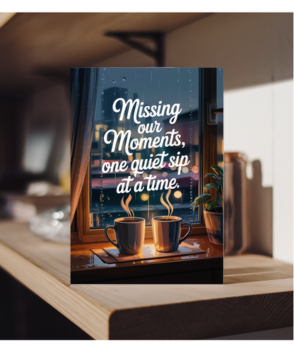 Missing You Sympathy Card Missing Our Moments One Quiet Sip at a Time