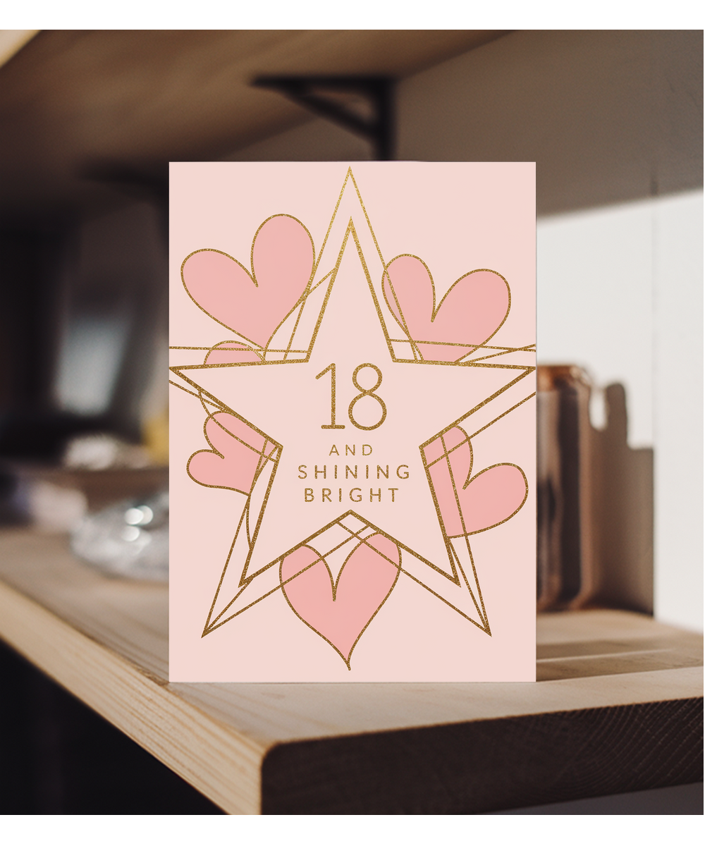 18th Birthday card for her and Shining Bright