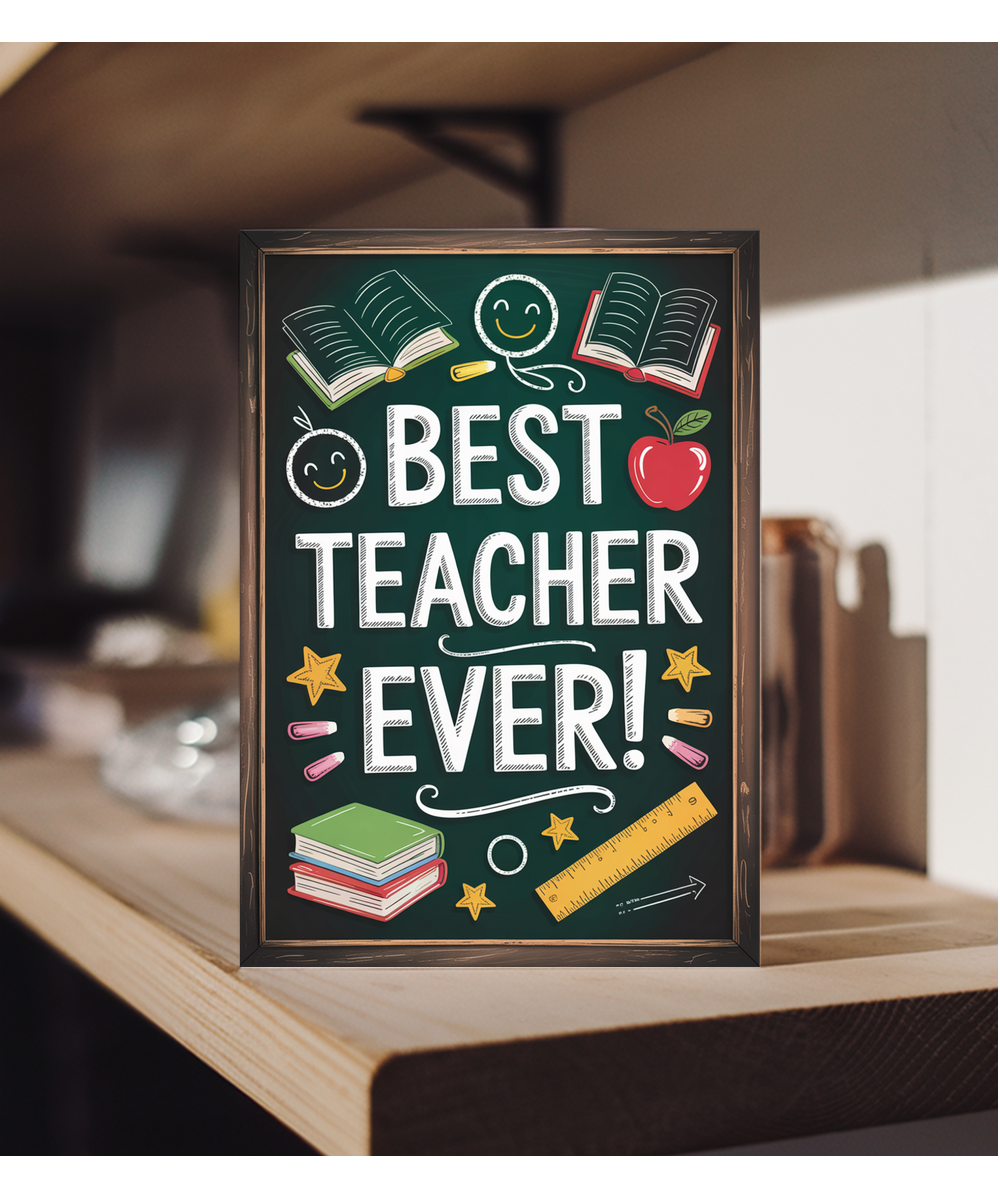 Best Teacher Ever Chalk board