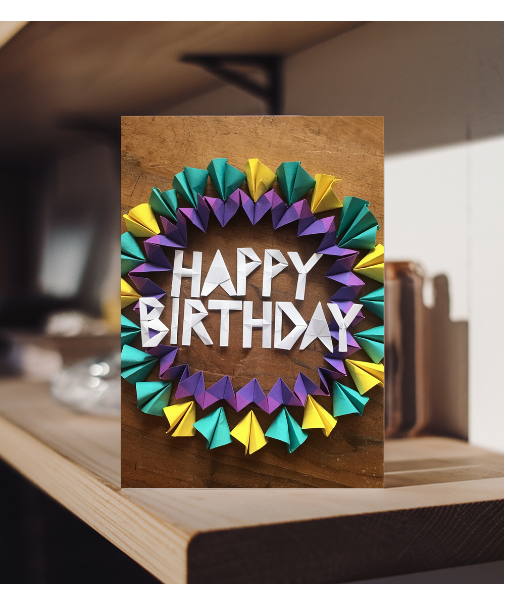 Colorful Origami-Inspired Triangles