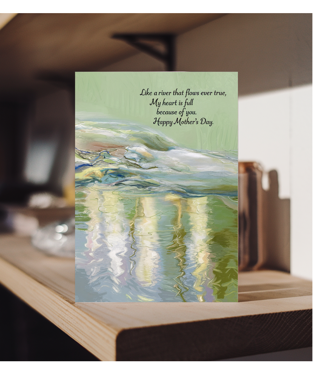 Happy Mother's Day Card Love flows Traditional poem