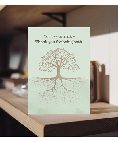 Mothers day card for Dad You're Our Rock Thank You for Being Both