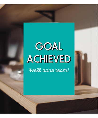 Teamwork Congratulations Card for the Workplace Goal Achieved Well Done Team