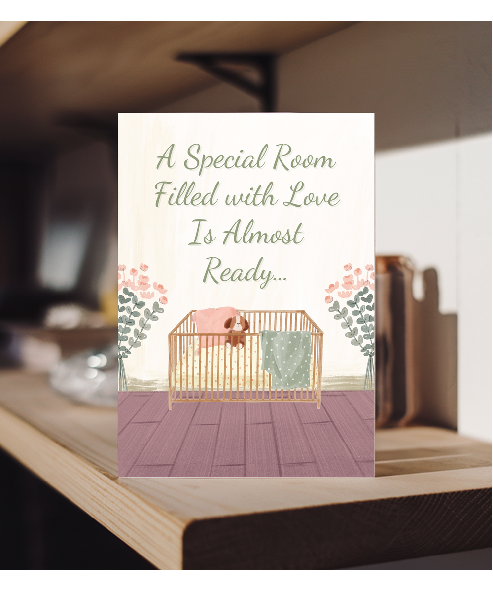 pregnancy card a special room filled with love is almost ready