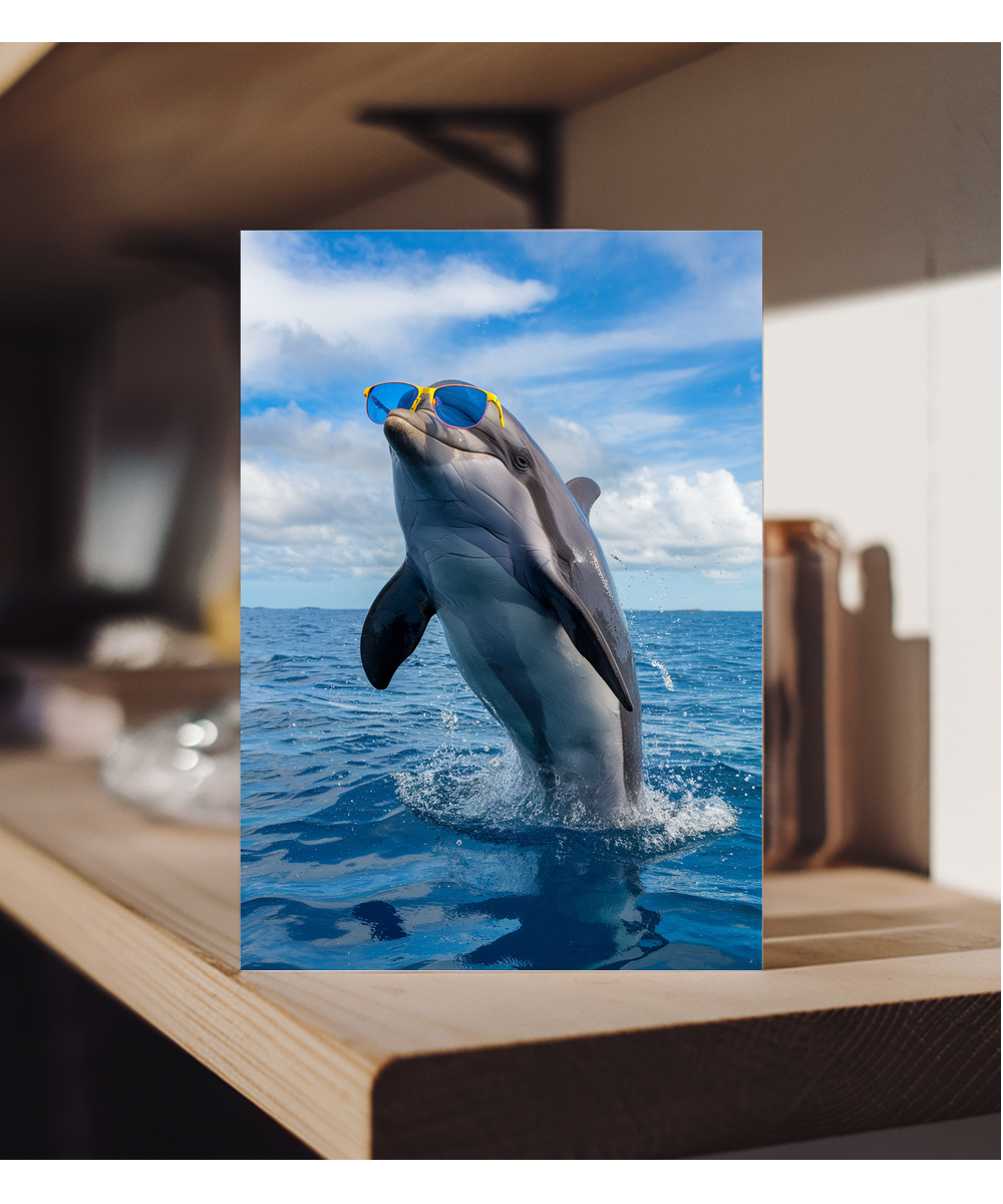 Dolphin with Blue-Tinted Glasses