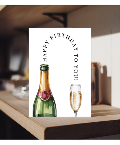 Champagne happy birthday to you