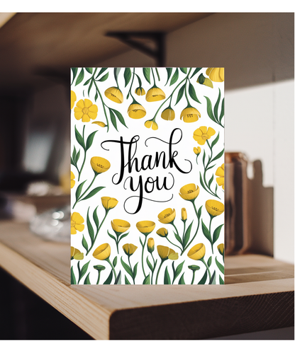 Thank You - Pretty Buttercup Flowers
