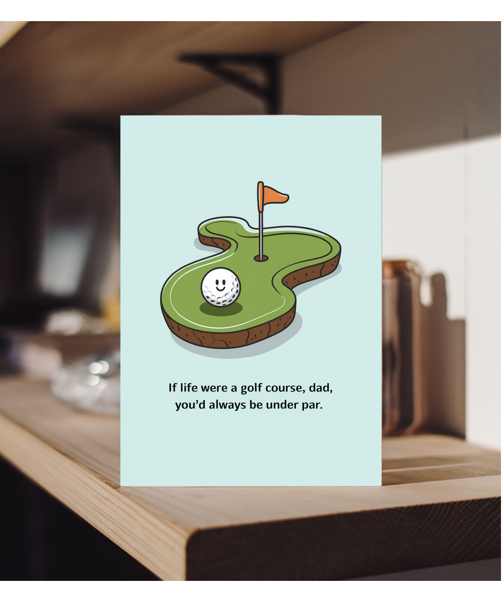 Birthday Card for dad golf Always Under Par funny cards fathers day