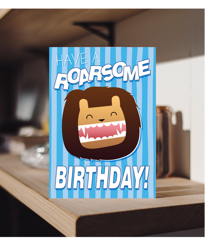 Kids blue Have a Raorsome Birthday