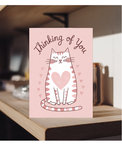 Thinking of You - Cat with a Heart