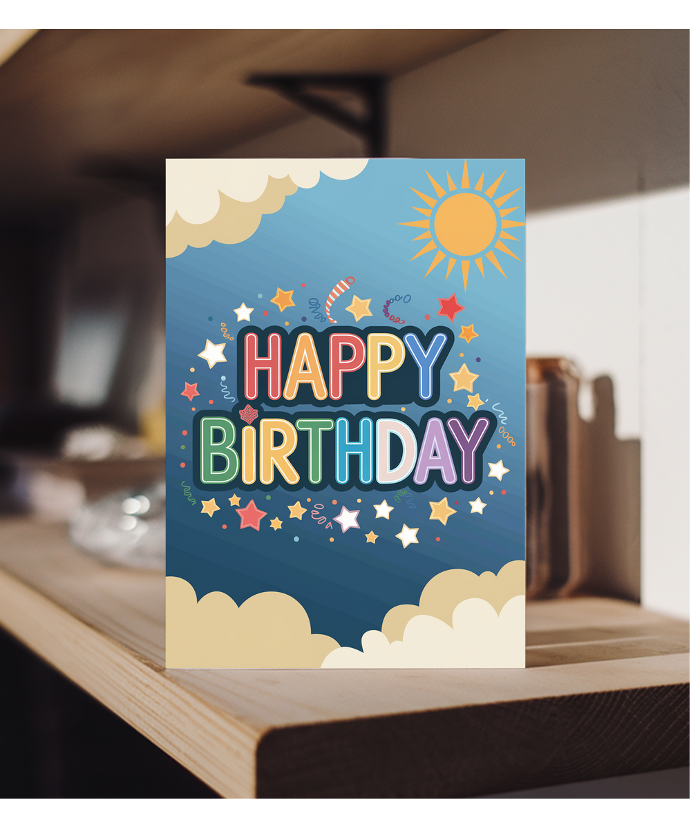 Happy Birthday in Rainbow Letters