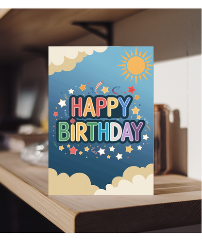 Happy Birthday in Rainbow Letters