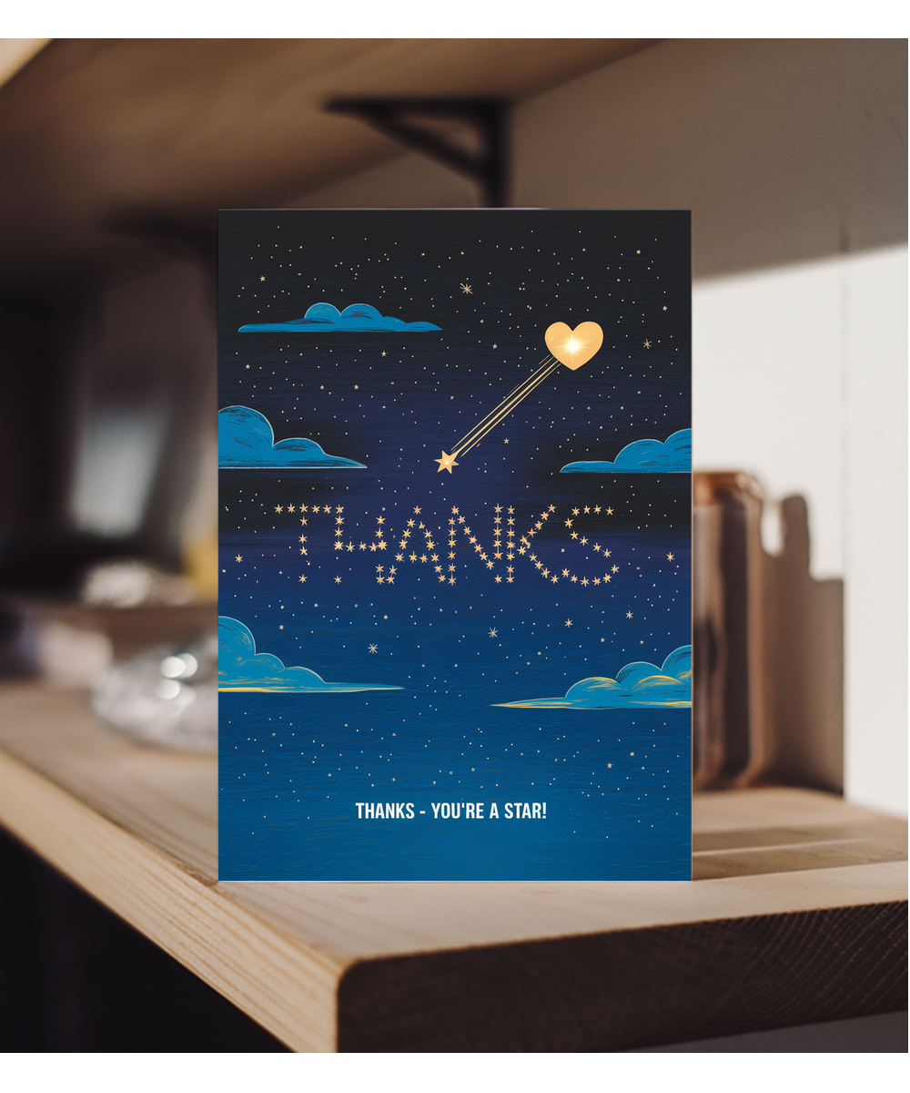 Thank you Card You're a Star