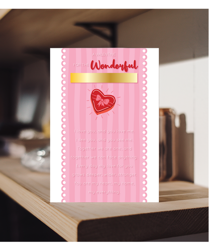 Valentines to the wonderful one i love