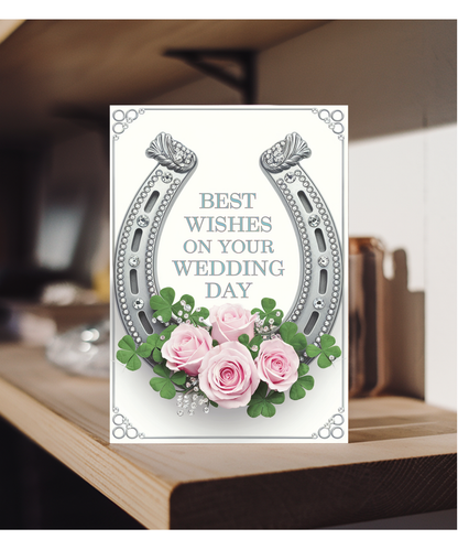 Diamonte horse shoe congrats on your wedding day