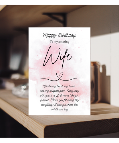 Gold Happy Birthday Wife