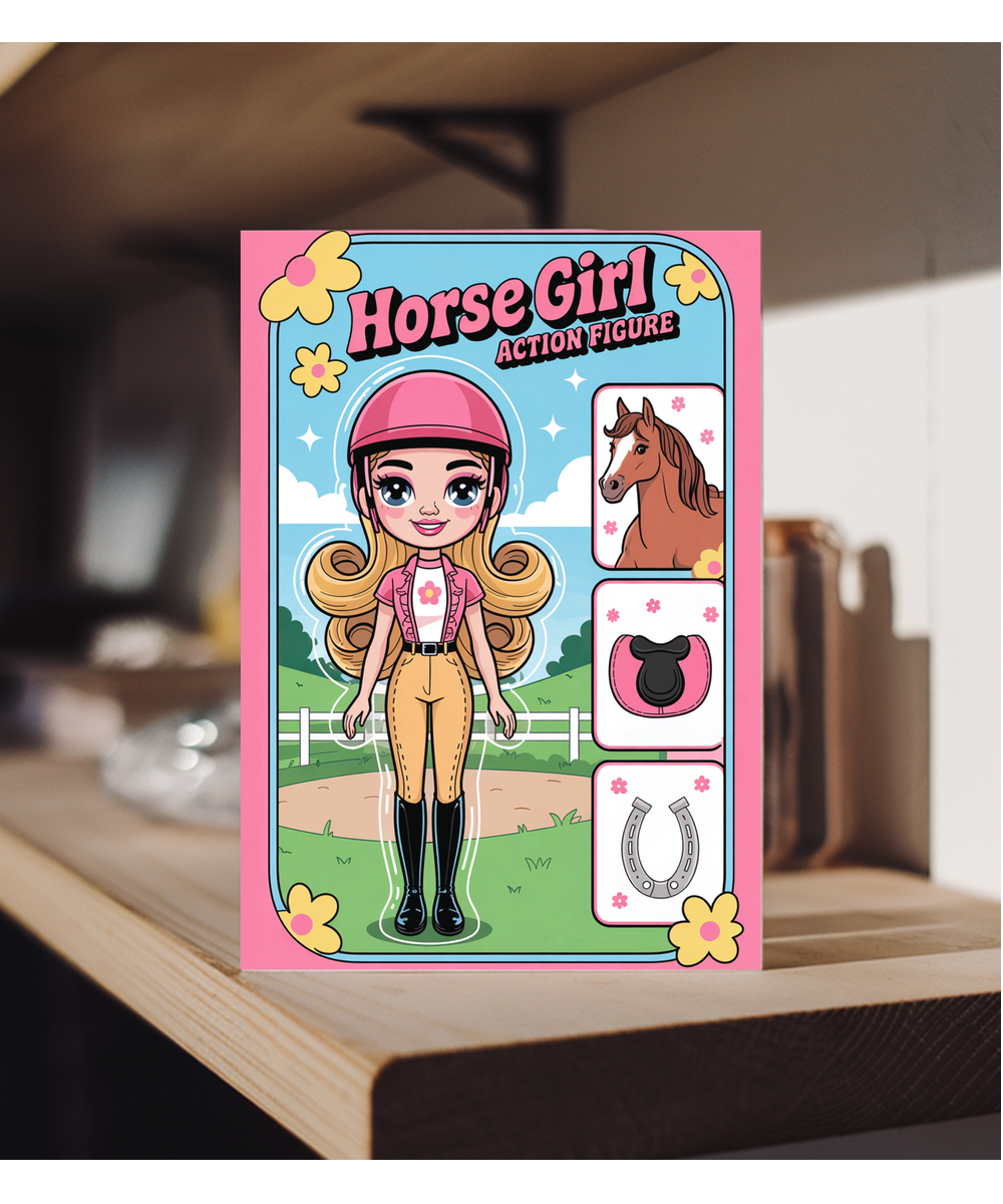 horse girl action figure card