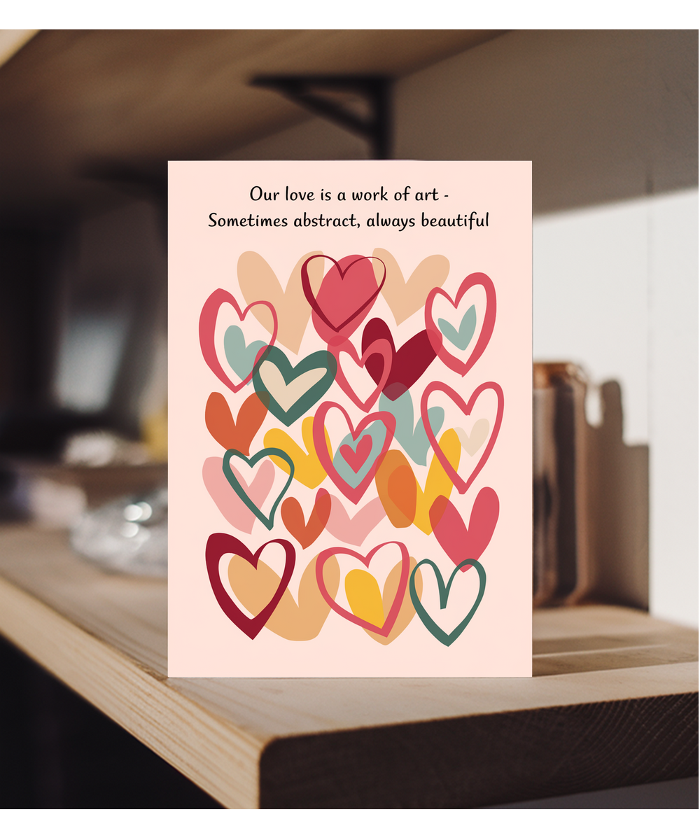 Anniversary card for husband Wife Our Love is a Work of Art
