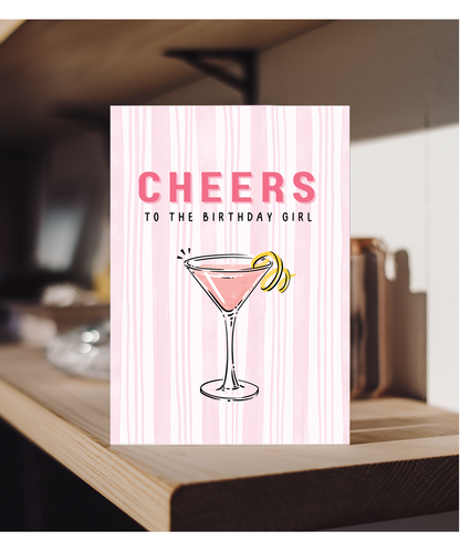 Cheers to the birthday girl cocktail