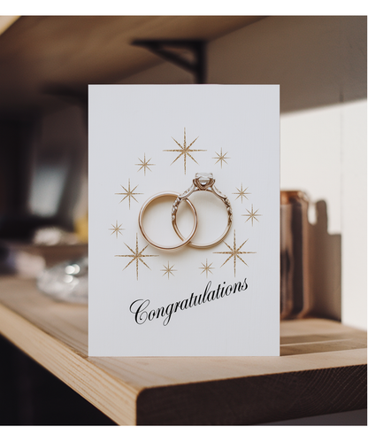sparkling wedding rings congratulations