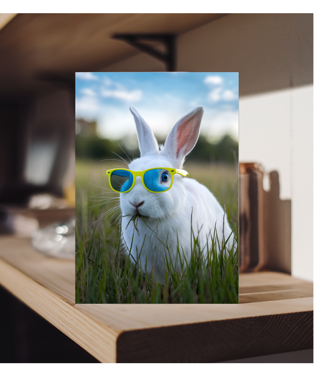 Rabbit with Neon Glasses