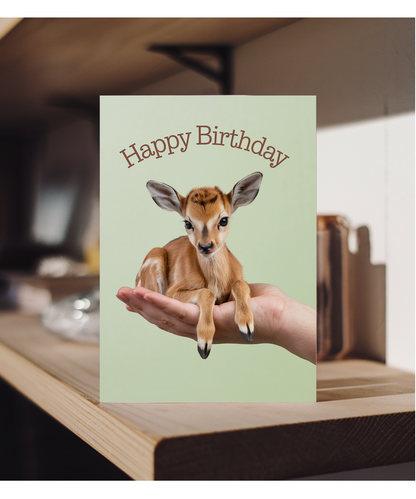 Birthday card Miniture impala cute funny