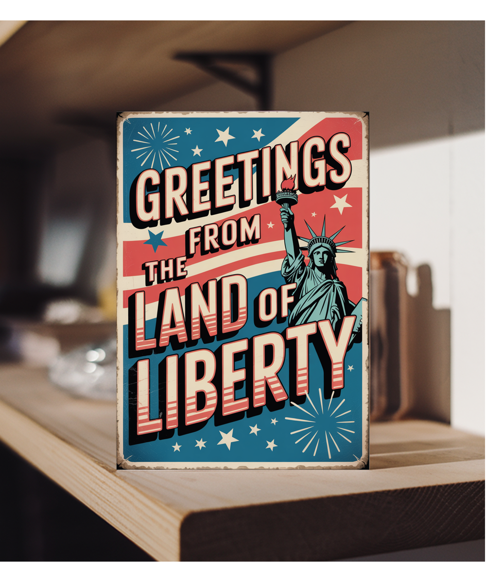 Greetings from the land of liberty independance day