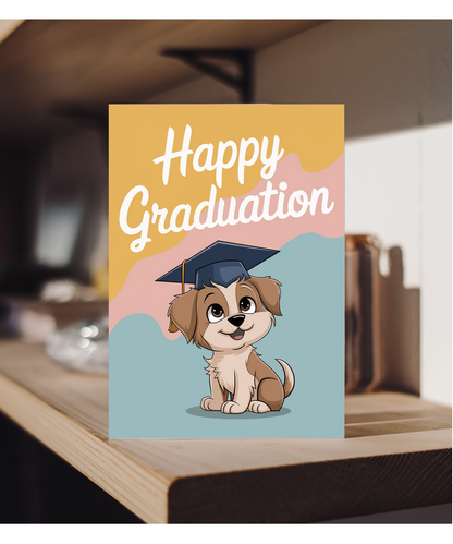 Happy Graduation - Puppy with a Cap