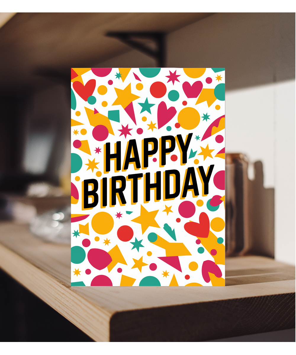 Vibrant Confetti on a White Background
