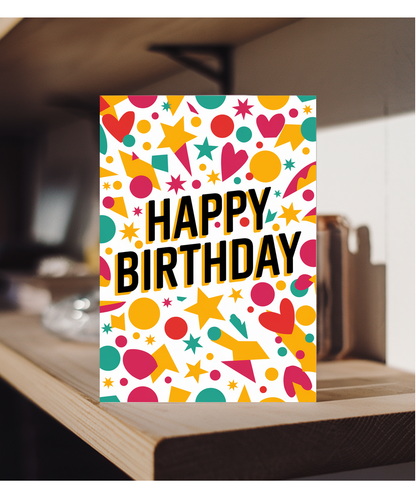 Vibrant Confetti on a White Background