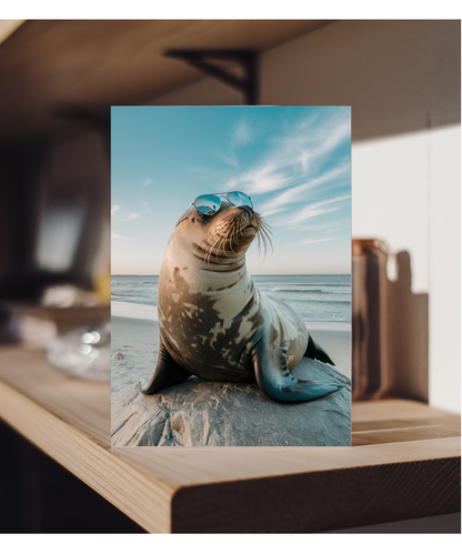 Seal in Beach Glasses