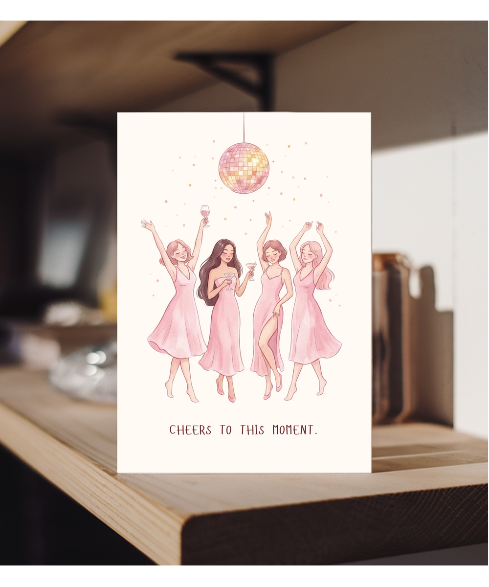 Cheers to this moment. Disco ball celebrations bestie