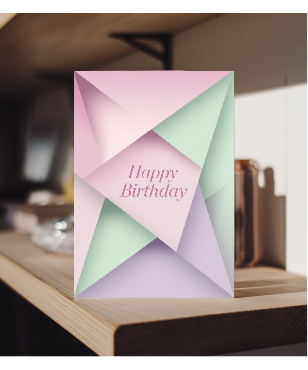 Abstract Triangles with Soft Pastels