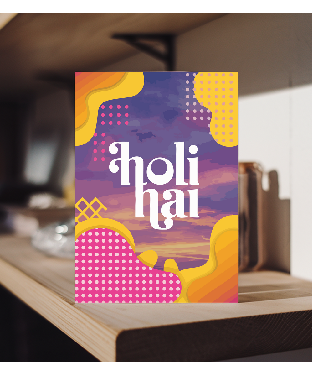 Holi Hai block colour