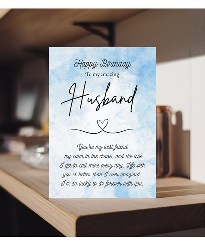 Gold Happy Birthday Husband