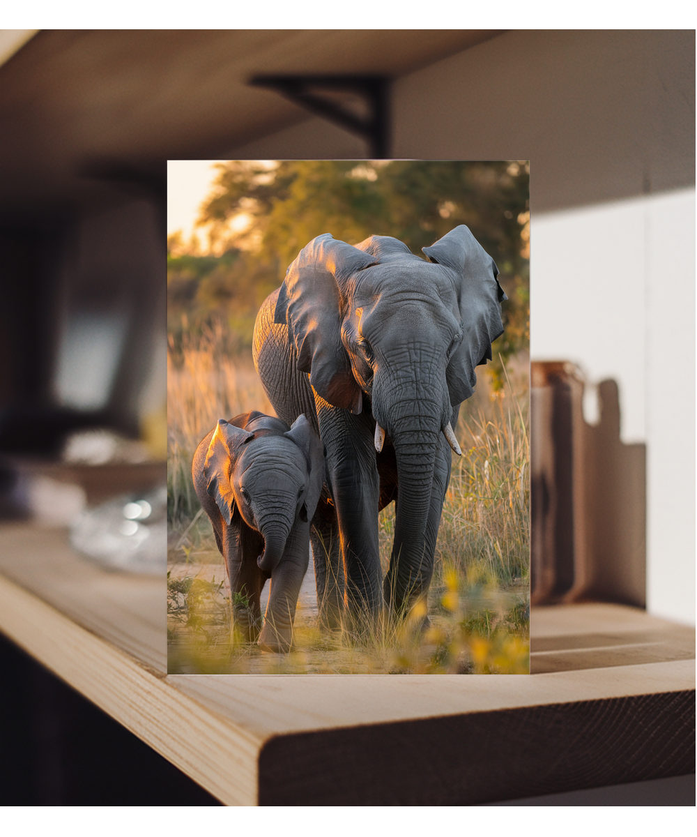 Mother elephant and her baby