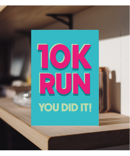 Well Done Card for Runners Milestone Completing 10km Run